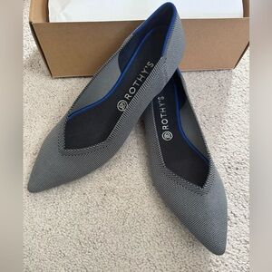 Rothy's Cloud Grey Birdseye Pointed Flats